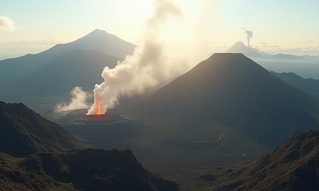 霧島火山群VRツアーのランドスケープ