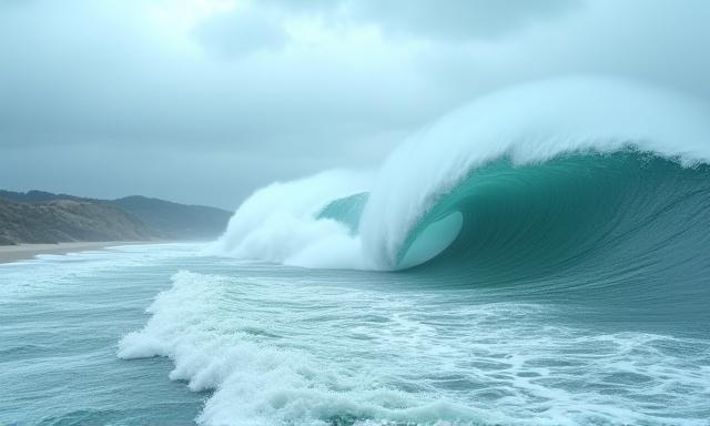 リアルタイム津波シミュレーションのビジュアル